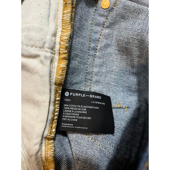 Purple Brand P001 Skinny Exposed Hem Dark Wash‎ Jeans Mens Size 36 Streetwear - Picture 7 of 13